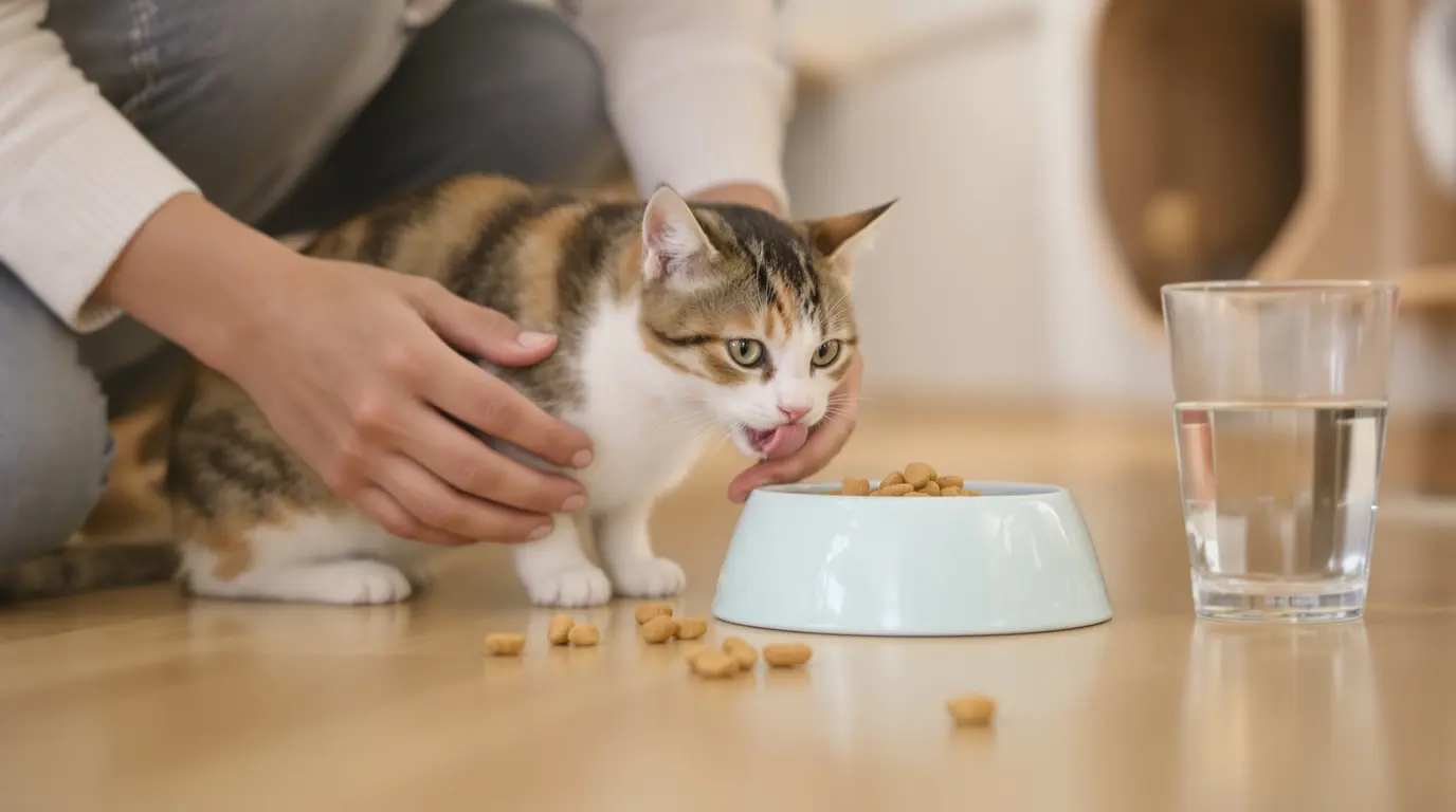 Mon chat vomit ses croquettes : comment l'aider vite mon chat vomit ses croquettes