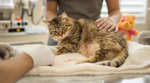 perte de sang chat femelle
