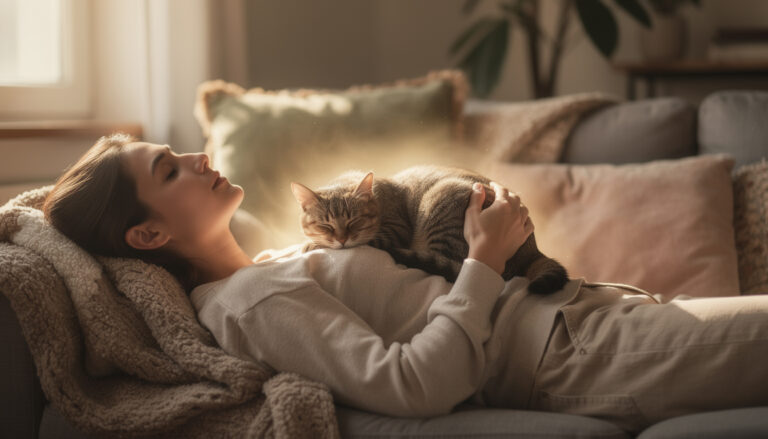 Que signifie spirituellement le fait que mon chat dort sur moi découvrez la signification spirituelle lorsque votre chat dort sur vous et ce que ce comportement révèle sur votre lien unique avec lui.